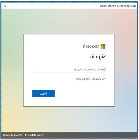 Microsoft Login Prompt with a field for "Email, phone, or skype"